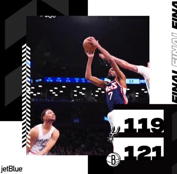 开云官方网站登录-菜鸟得分手绝杀马刺！篮网终结主场5连败仍有隐患